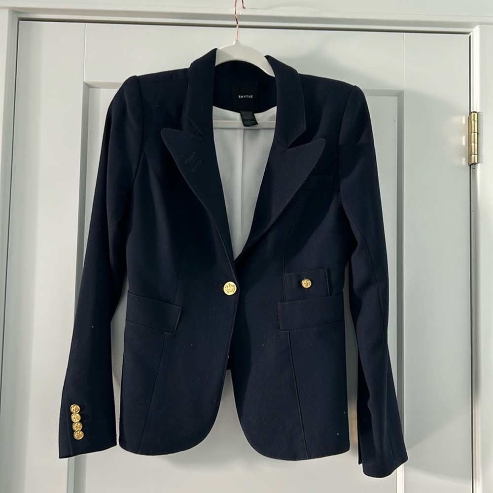 Smythe dutchess navy blue blazer